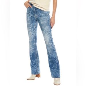 Johnny Was The Boot Rialto Floral Jean Bootcut Blue Denim High Rise Jean Pants